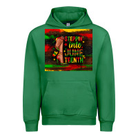 Emerald steppin into juneteenth Urban Hoodie - Zillion Design Studio