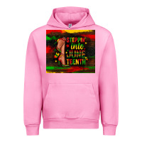 Fuchsia Pink steppin into juneteenth Urban Hoodie - Zillion Design Studio