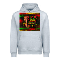 Heather Grey steppin into juneteenth Urban Hoodie - Zillion Design Studio