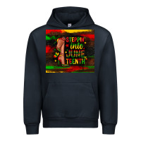 Navy steppin into juneteenth Urban Hoodie - Zillion Design Studio