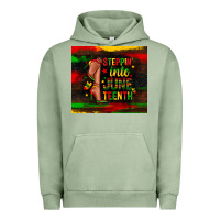 Pigment Oil Green steppin into juneteenth Urban Hoodie - Zillion Design Studio