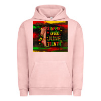 Pigment Salmon steppin into juneteenth Urban Hoodie - Zillion Design Studio