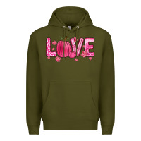 Army Green love breast cancer Premium Hoodie - Zillion Design Studio