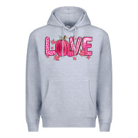 Heather Grey love breast cancer Premium Hoodie - Zillion Design Studio