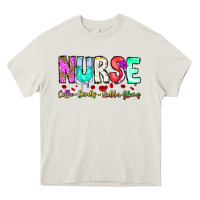 Cream Nurse Coffee Scrubs Rubber Gloves Heavy Core Tee - CowhideDigitalArt