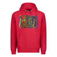 Cardinal mardi gras brushstroke Premium Hoodie - RanaPortraitStore