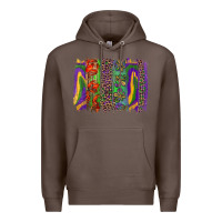 Coffee mardi gras brushstroke Premium Hoodie - RanaPortraitStore