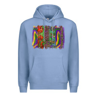 Colony Blue mardi gras brushstroke Premium Hoodie - RanaPortraitStore
