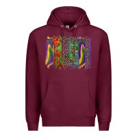 Burgundy mardi gras brushstroke Premium Hoodie - RanaPortraitStore