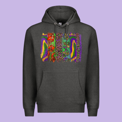 Mardi Gras Brushstroke Premium Hoodie Designed By Ranaportraitstore