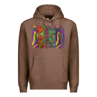 Chestnut mardi gras brushstroke Premium Hoodie - RanaPortraitStore