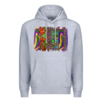 Heather Grey mardi gras brushstroke Premium Hoodie - RanaPortraitStore