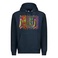Navy mardi gras brushstroke Premium Hoodie - RanaPortraitStore
