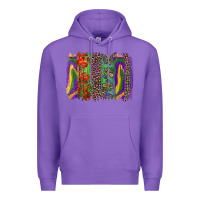 Purple mardi gras brushstroke Premium Hoodie - RanaPortraitStore