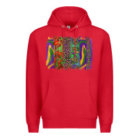 Red mardi gras brushstroke Premium Hoodie - RanaPortraitStore