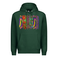 Sports Green mardi gras brushstroke Premium Hoodie - RanaPortraitStore