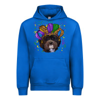 Cobalt mardi gras hat havanese dog Urban Hoodie - RanaPortraitStore