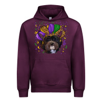 Mauve Wine mardi gras hat havanese dog Urban Hoodie - RanaPortraitStore