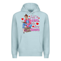 Blue Mist just a girl who loves books Premium Hoodie - texasbilliewilder