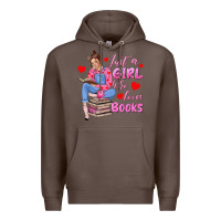 Coffee just a girl who loves books Premium Hoodie - texasbilliewilder