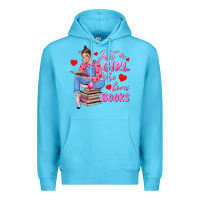Ocean Blue just a girl who loves books Premium Hoodie - texasbilliewilder