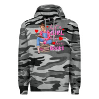 Slate Camo just a girl who loves books Premium Hoodie - texasbilliewilder