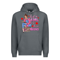 Rock just a girl who loves books Premium Hoodie - texasbilliewilder