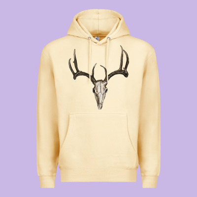 Deer Skull Premium Hoodie Designed By Ranaportraitstore