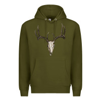 Army Green deer skull Premium Hoodie - RanaPortraitStore