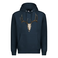 Navy deer skull Premium Hoodie - RanaPortraitStore