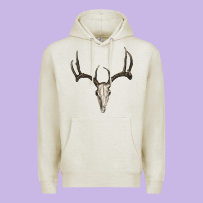 Deer Skull Premium Hoodie Designed By Ranaportraitstore