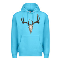 Ocean Blue deer skull Premium Hoodie - RanaPortraitStore