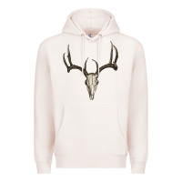 Pale Pink deer skull Premium Hoodie - RanaPortraitStore