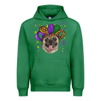 Emerald mardi gras hat pug Urban Hoodie - RanaPortraitStore