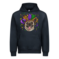 Navy mardi gras hat pug Urban Hoodie - RanaPortraitStore