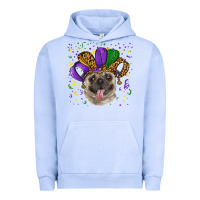 Pigment Grape Ice mardi gras hat pug Urban Hoodie - RanaPortraitStore