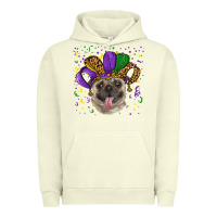 Pigment Pistachio mardi gras hat pug Urban Hoodie - RanaPortraitStore
