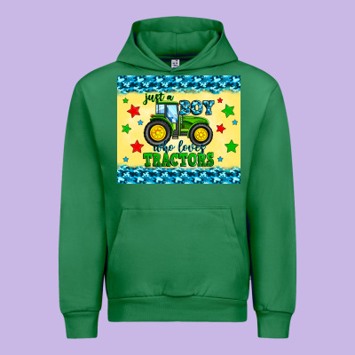 Urban Hoodie just a boy who loves tractors