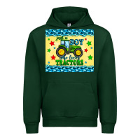 Forest Green just a boy who loves tractors Urban Hoodie - Zillion Design Studio