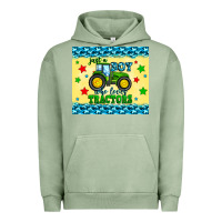 Pigment Oil Green just a boy who loves tractors Urban Hoodie - Zillion Design Studio