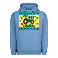 Pigment Pebble Blue just a boy who loves tractors Urban Hoodie - Zillion Design Studio