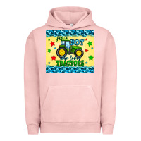 Pigment Salmon just a boy who loves tractors Urban Hoodie - Zillion Design Studio