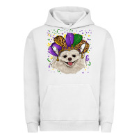 Pigment Lunar Rock mardi gras hat white pomeranian Urban Hoodie - RanaPortraitStore