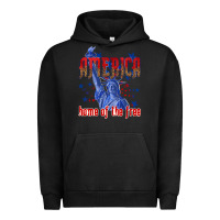 Pigment Black America home of the free Urban Hoodie - texasbilliewilder
