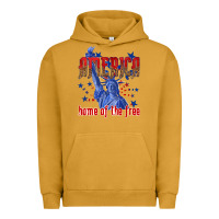 Pigment Peanut Butter America home of the free Urban Hoodie - texasbilliewilder