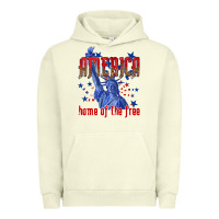 Pigment Pistachio America home of the free Urban Hoodie - texasbilliewilder