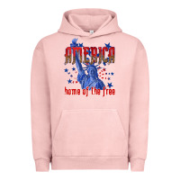 Pigment Salmon America home of the free Urban Hoodie - texasbilliewilder