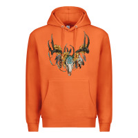 Carrot boho deer skull sunflowers and gemstone Premium Hoodie - RanaPortraitStore