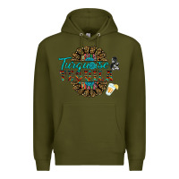 Army Green turquoise gemstone and taquila Premium Hoodie - RanaPortraitStore