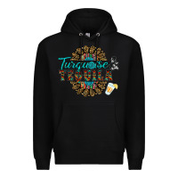 Black turquoise gemstone and taquila Premium Hoodie - RanaPortraitStore